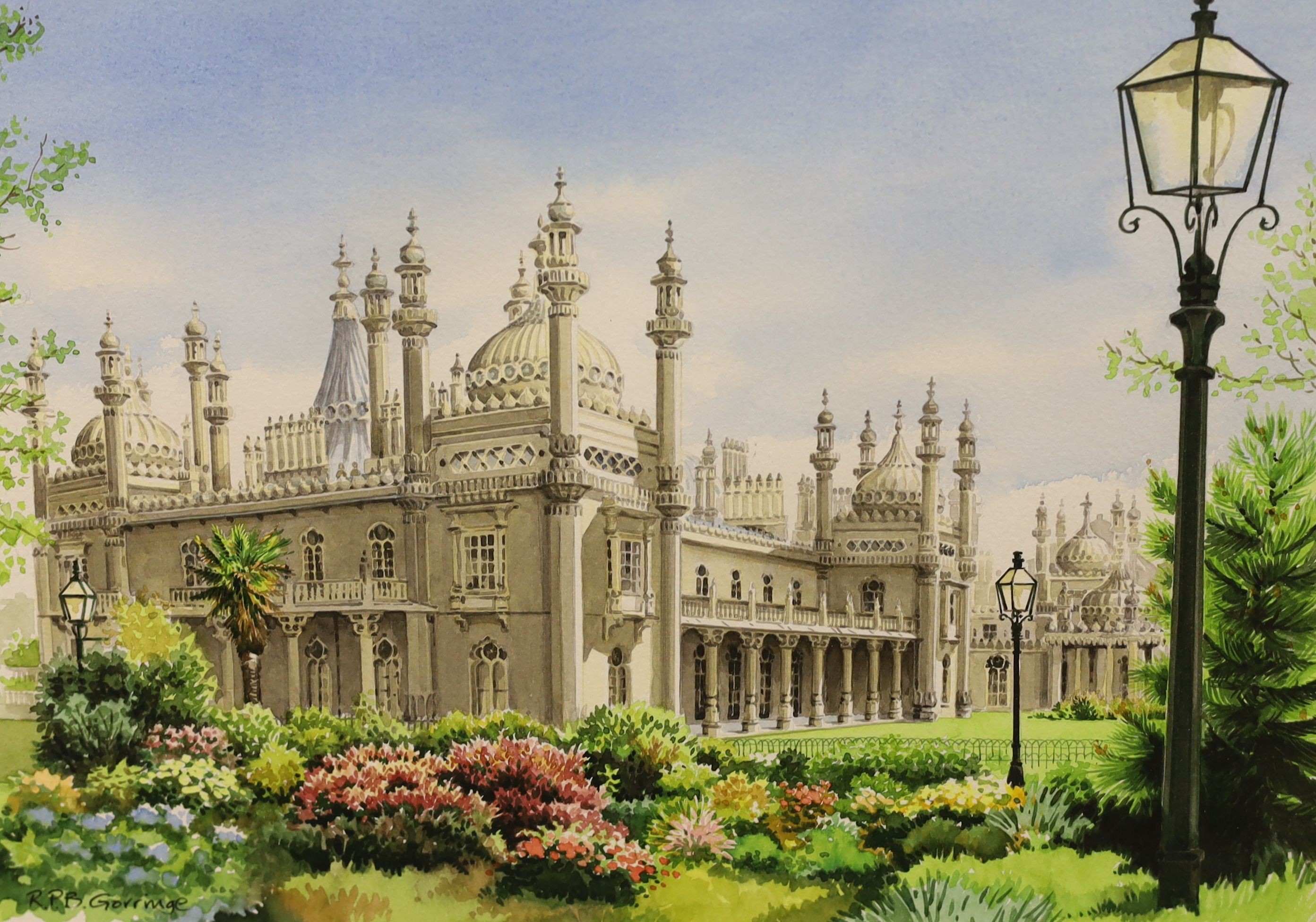 R. P. B. Gorringe, watercolour, The Royal Pavilion at Brighton, signed, 24 x 33cm